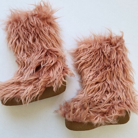 Jeffrey Campbell Shoes - Jeffrey Campbell Platform Fluffy Pink Faux Fur Boots Winter Cozy Glam Boho Punk